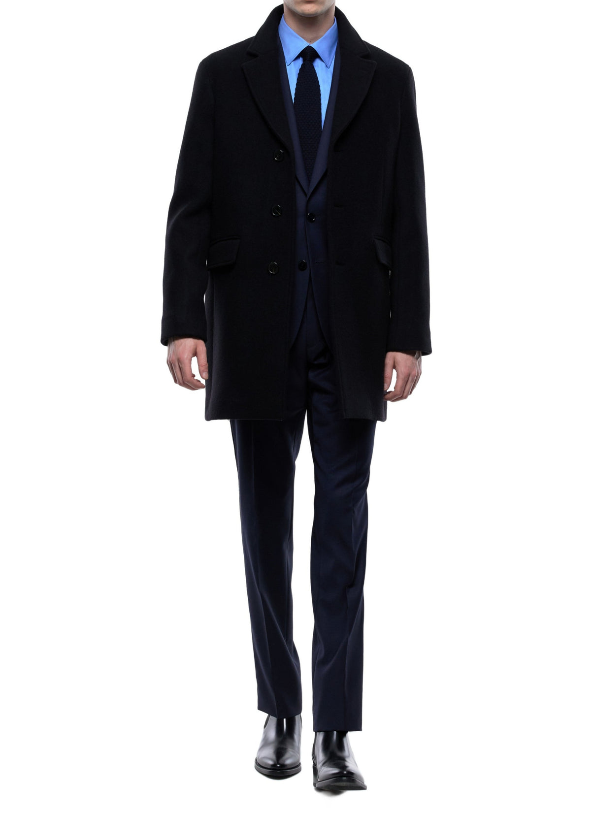 Manteau en laine et cachemire - Carbone
