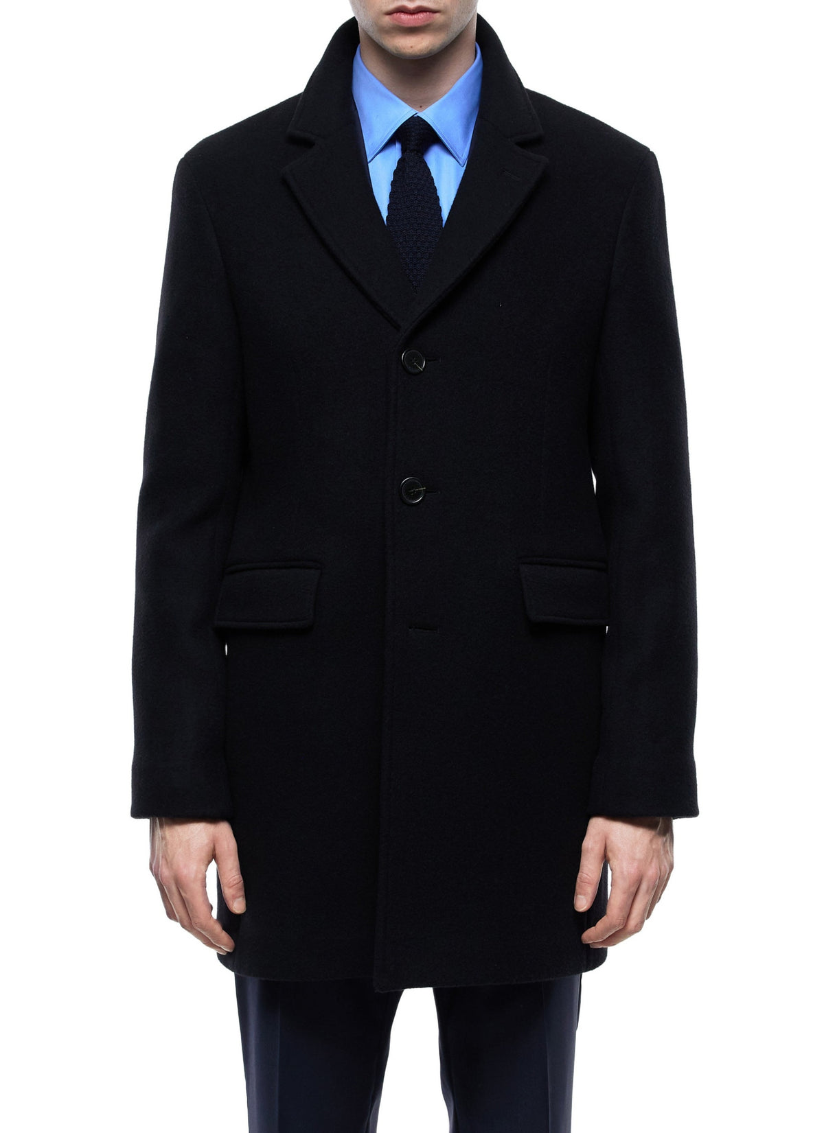 Manteau en laine et cachemire - Carbone
