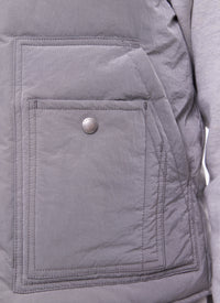 Sleeveless down jacket in water-repellent fabric - Perle