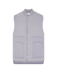 Sleeveless down jacket in water-repellent fabric - Perle