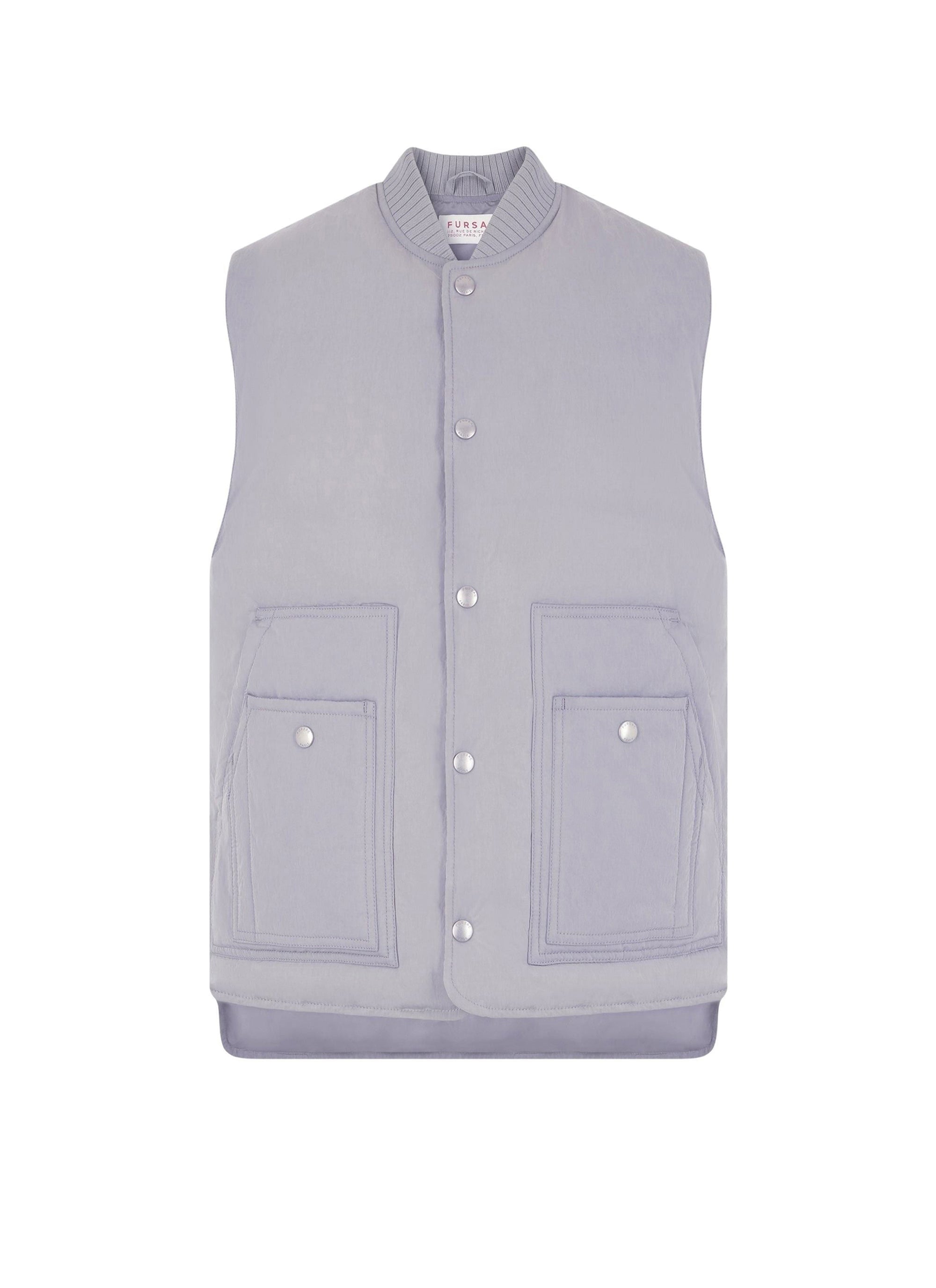 Sleeveless down jacket in water-repellent fabric - Perle