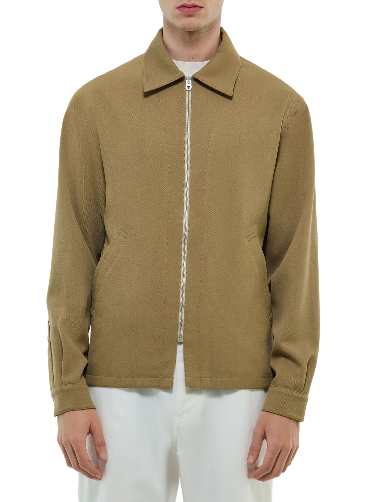 Cotton cavalry twill jacket - Ficelle