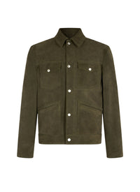 Blouson trucker en daim - Taupe