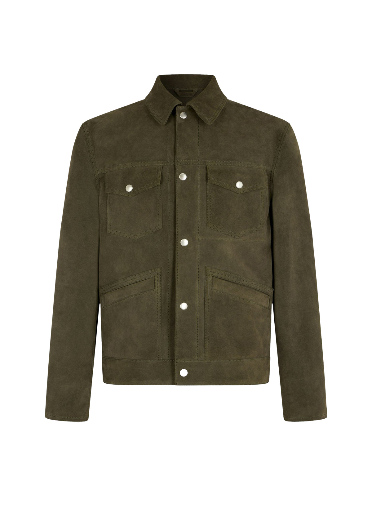 Blouson trucker en daim - Taupe