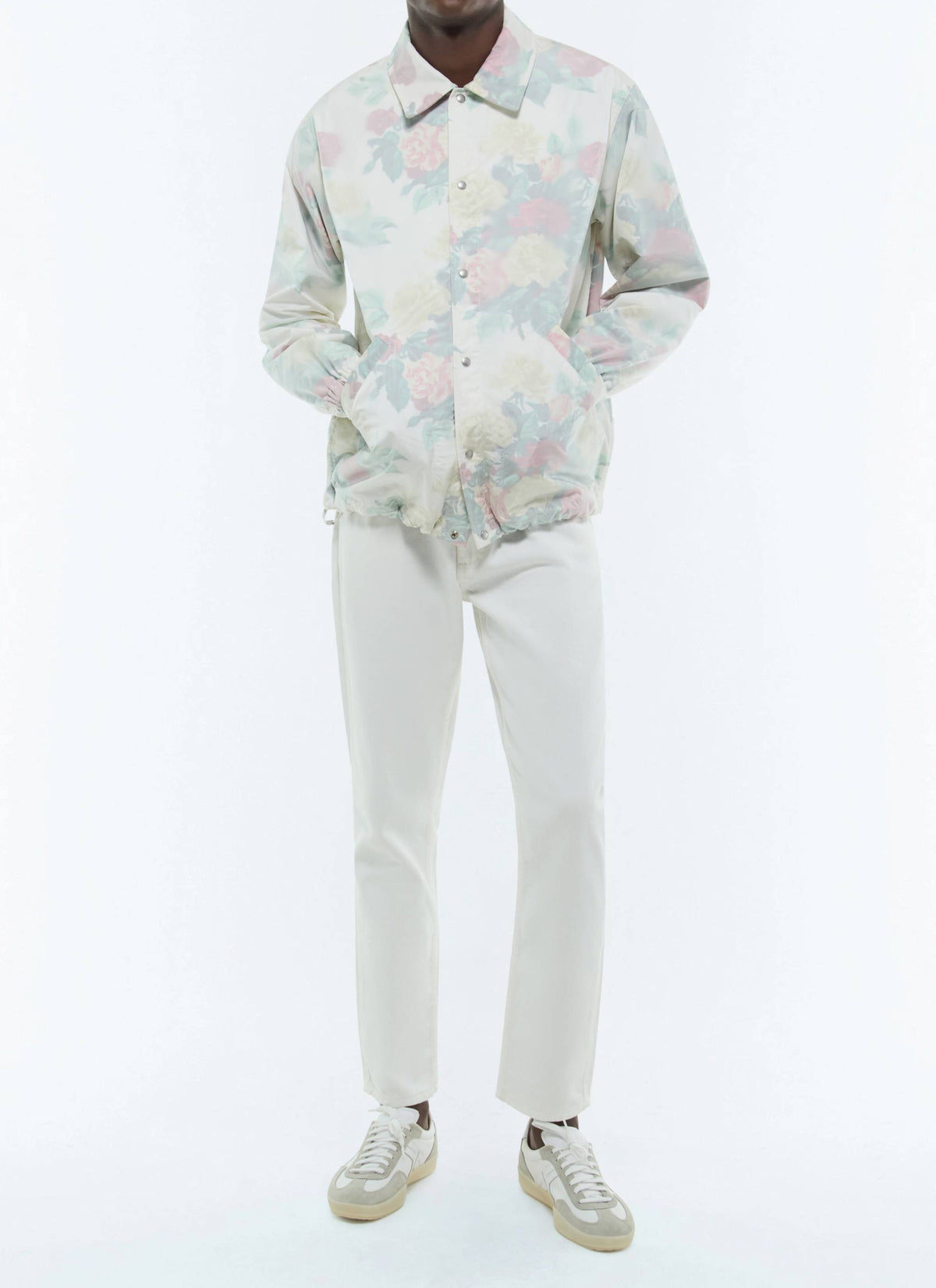 Printed canvas jacket - Light floral print