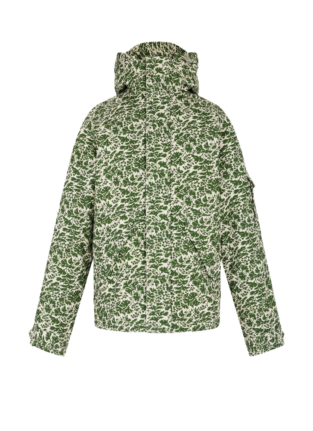 Camouflage-print fabric parka - Olive