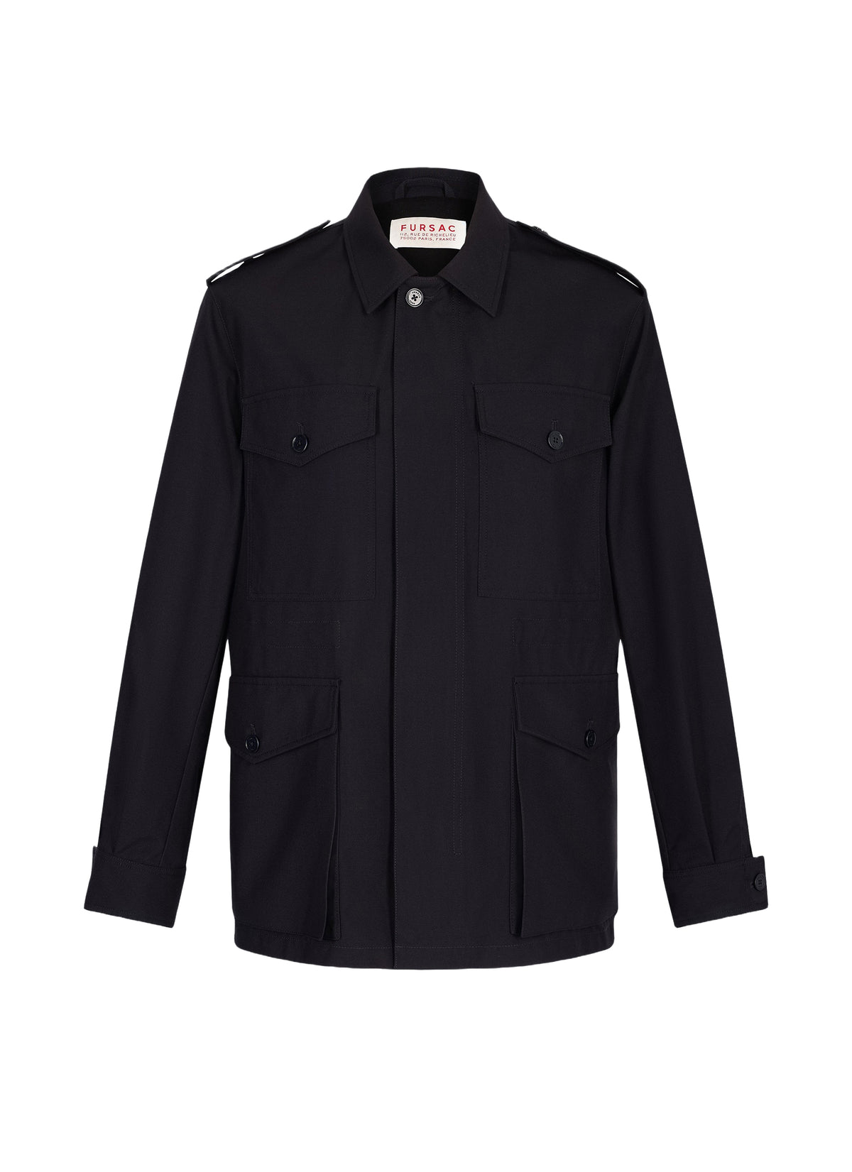 Veste Saharienne en tissu déperlant - Marine