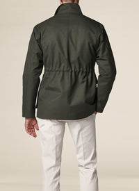 Technical twill safari parka - Olive Green