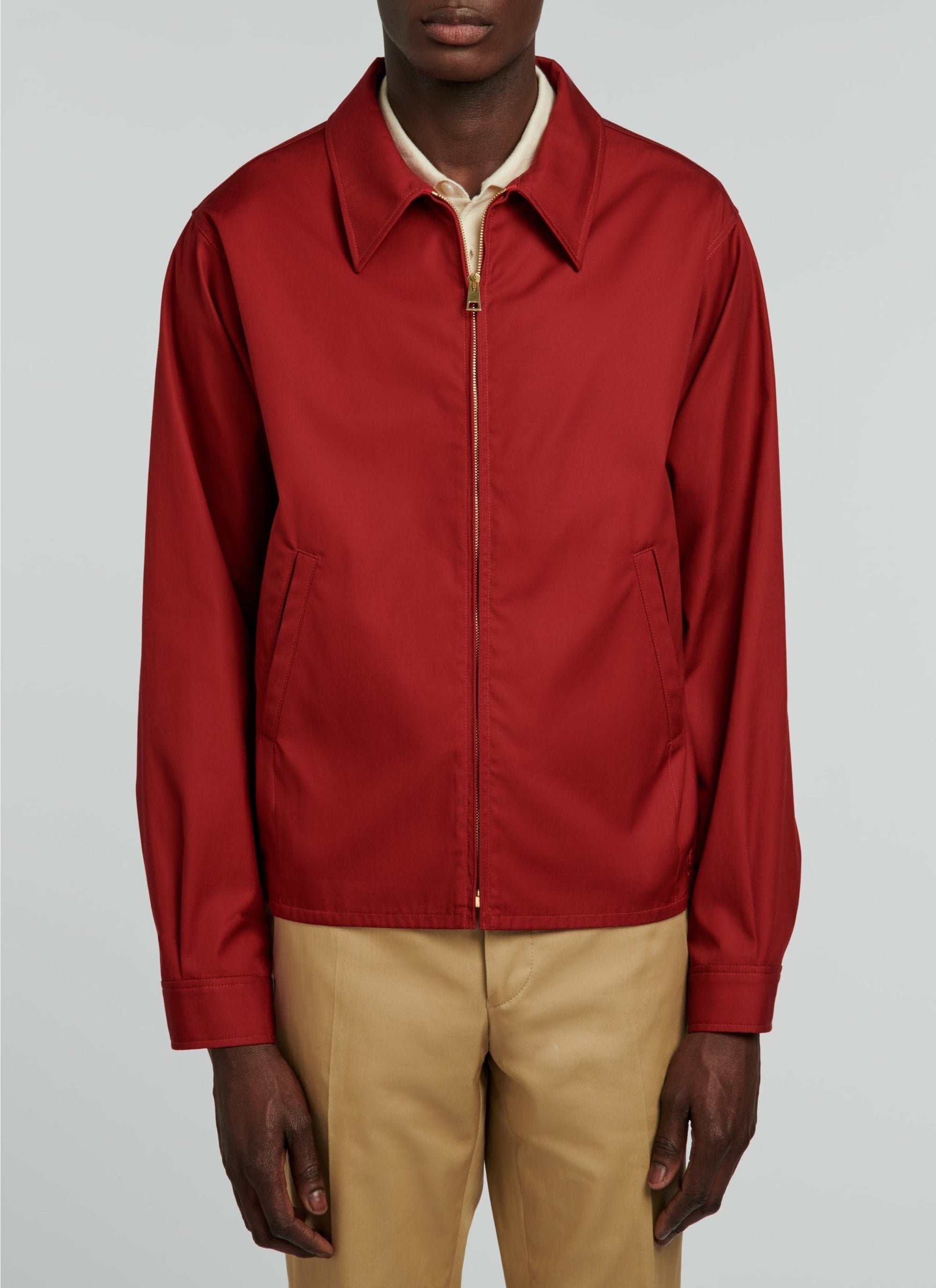 Blouson en toile déperlante - Vermillon
