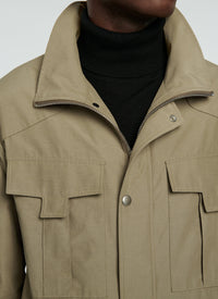 Technical canvas jacket - Beige