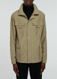 Technical canvas jacket - Beige