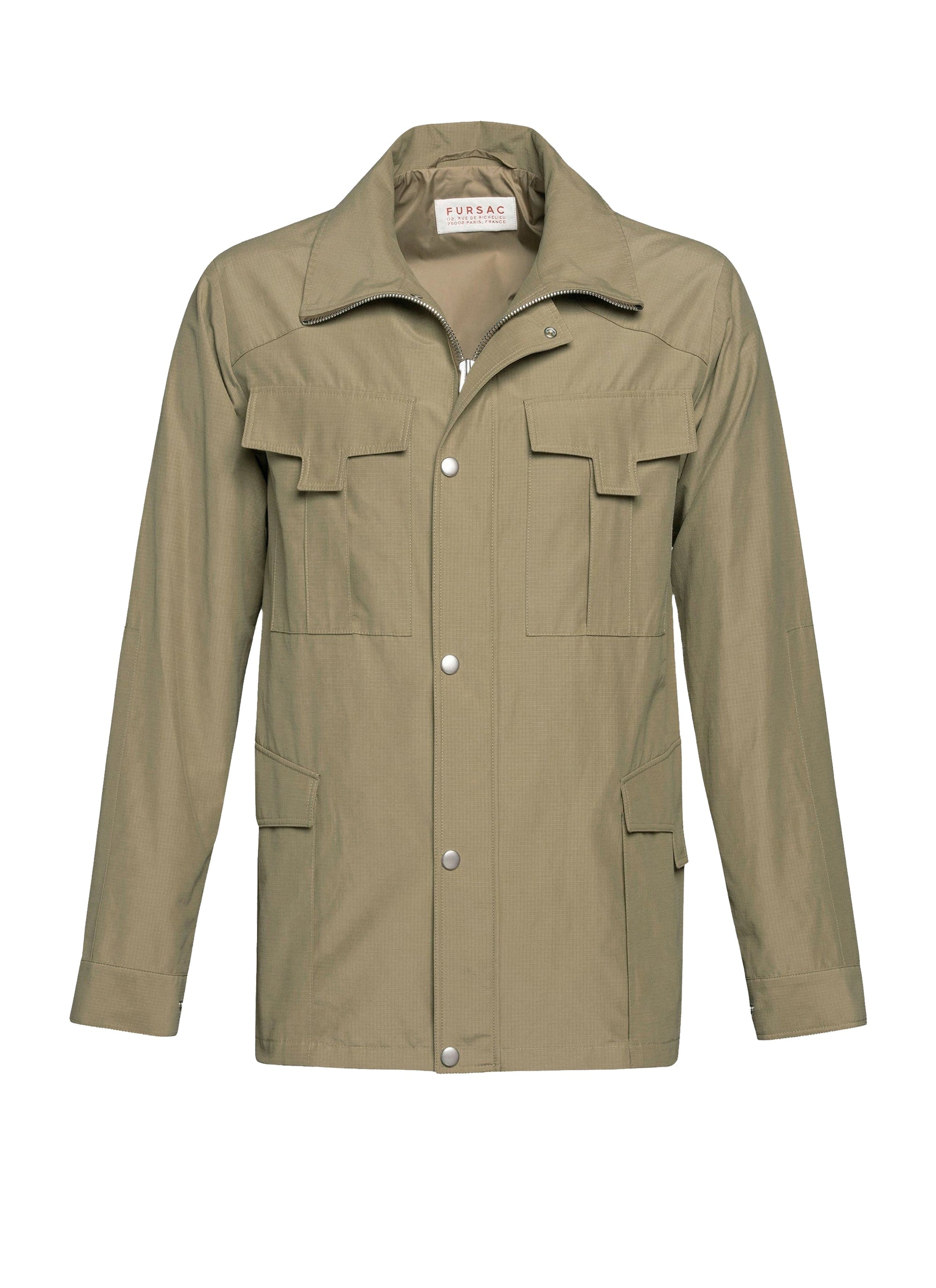 Technical canvas jacket - Beige