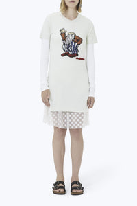 T-shirt long à perles - Mint