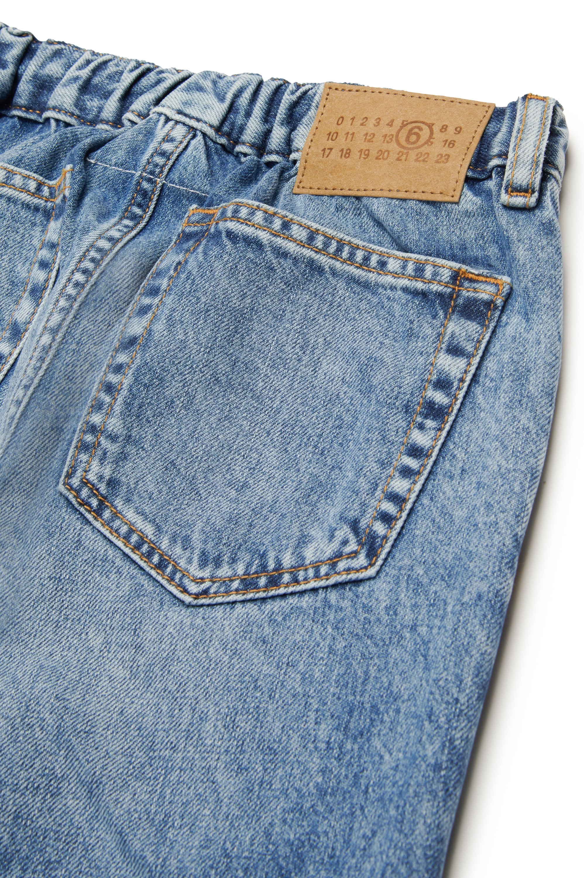 Pantalon délavé en denim - Blue Denim