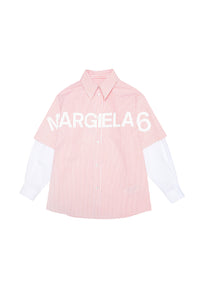Shirt with logo - Peach & White