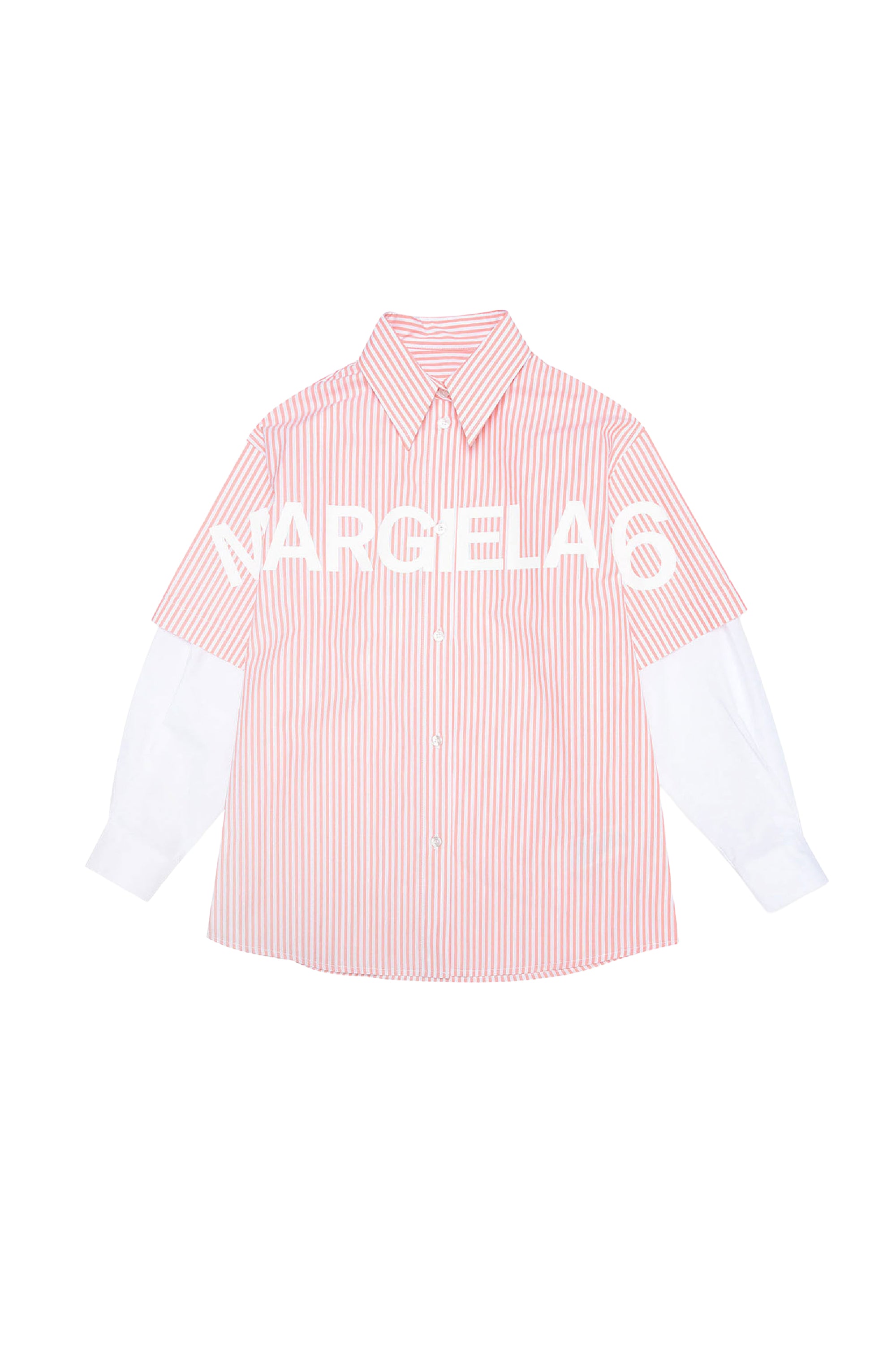 Shirt with logo - Peach & White