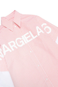 Shirt with logo - Peach & White