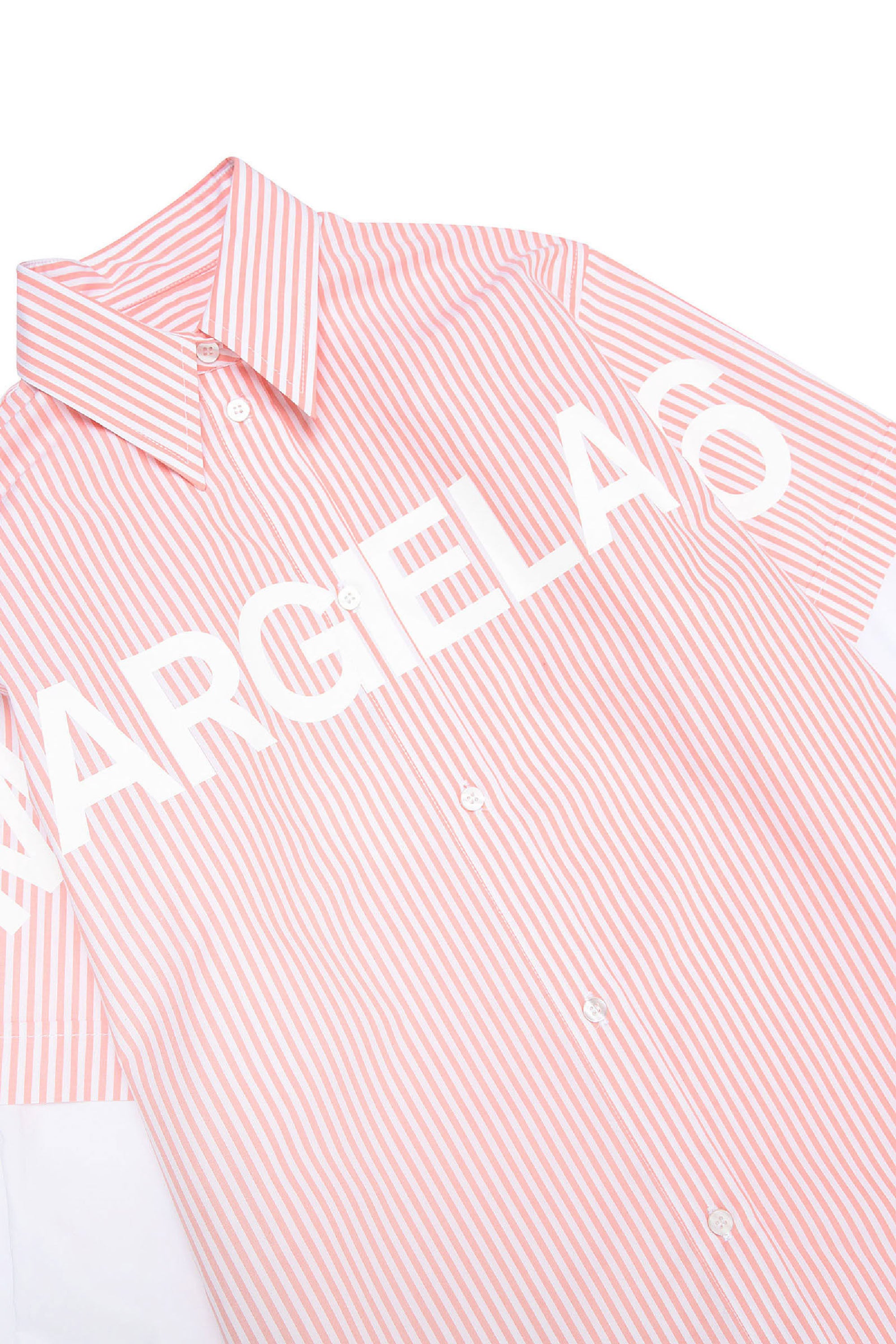 Shirt with logo - Peach & White