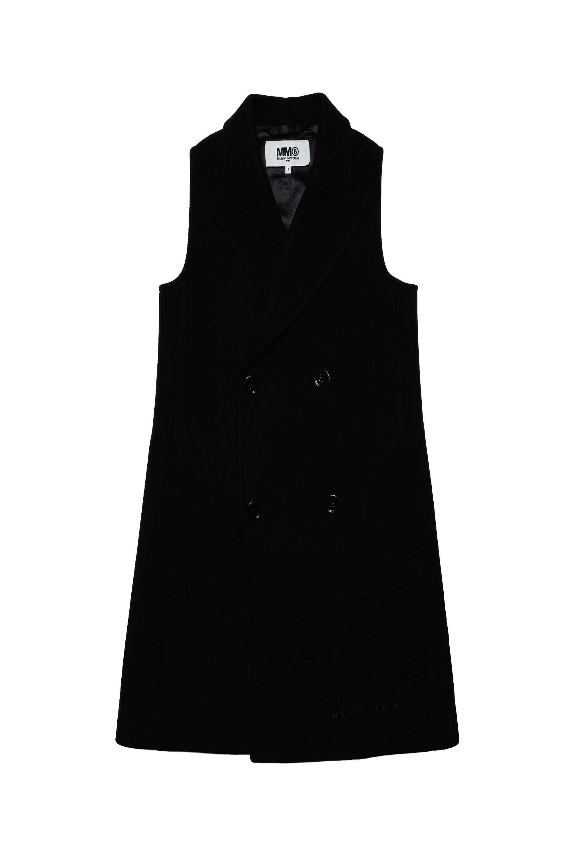 Sleeveless wool jacket - Black