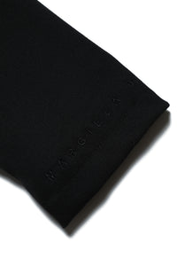 Wool blend stand-up collar jacket - Black