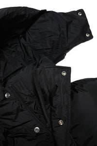 Long hooded jacket - Black