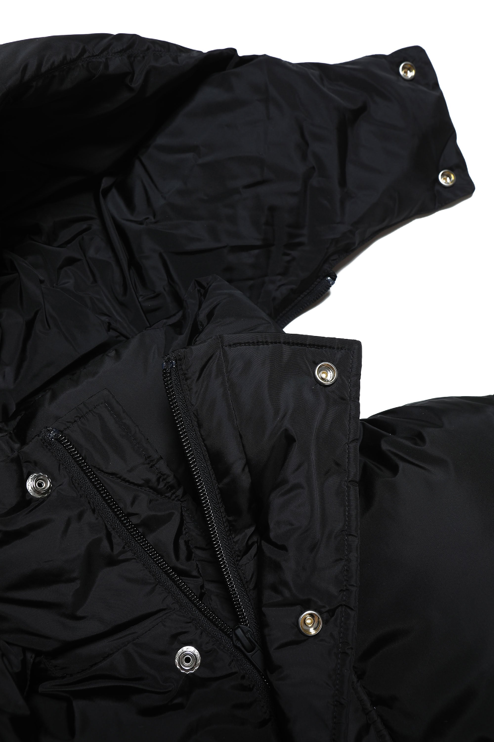 Long hooded jacket - Black