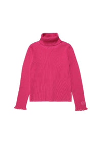 High-neck jumper - Deep Pink