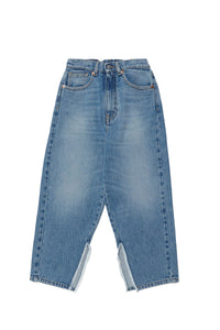 Pantalon délavé en denim - Blue Denim