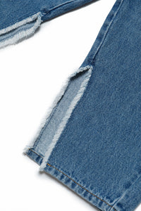 Pantalon délavé en denim - Blue Denim