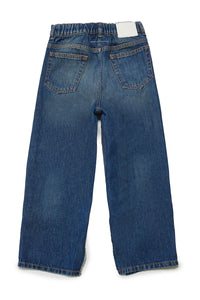 Pantalon délavé en denim - Blue Denim