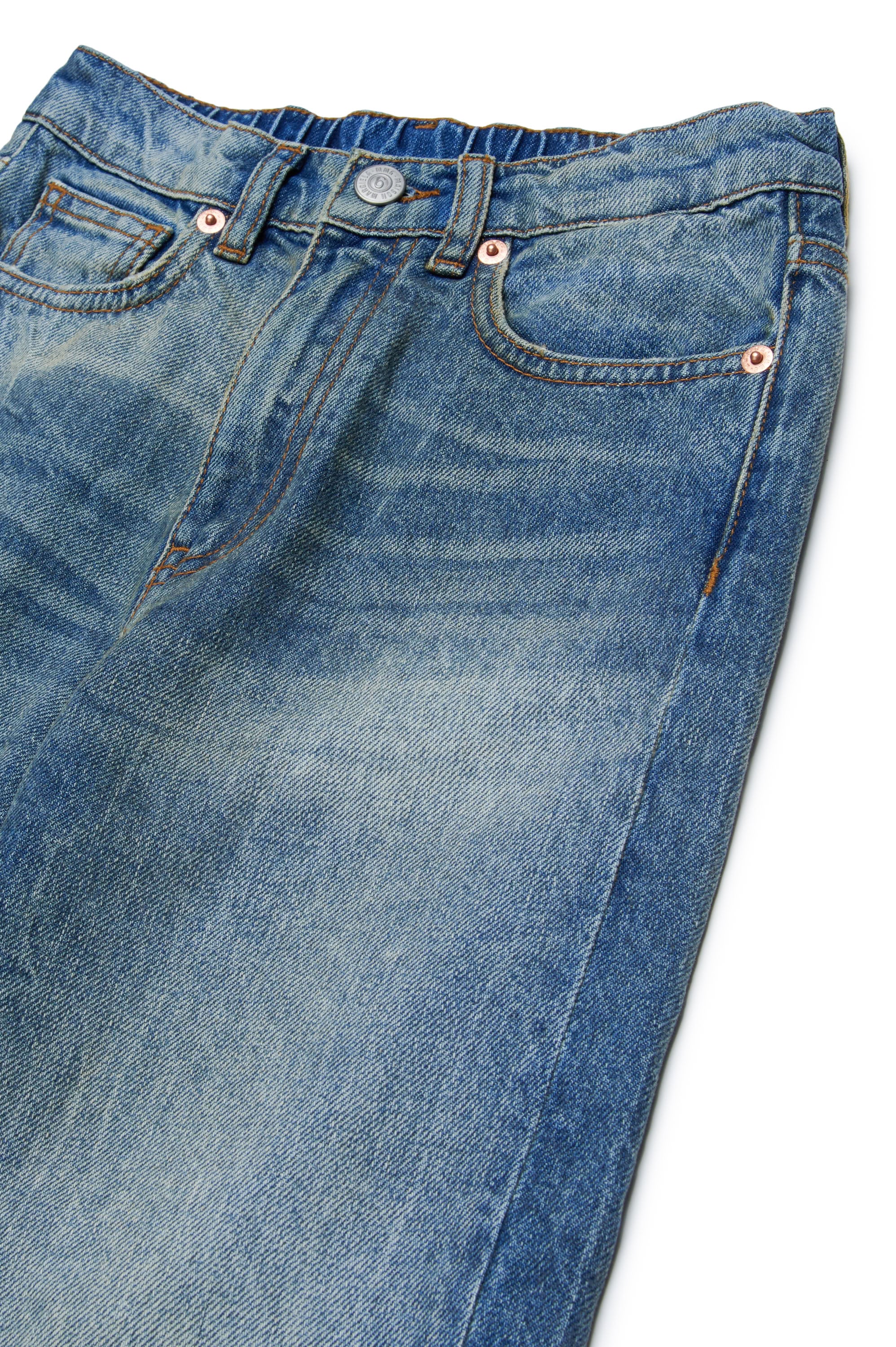 Pantalon délavé en denim - Blue Denim