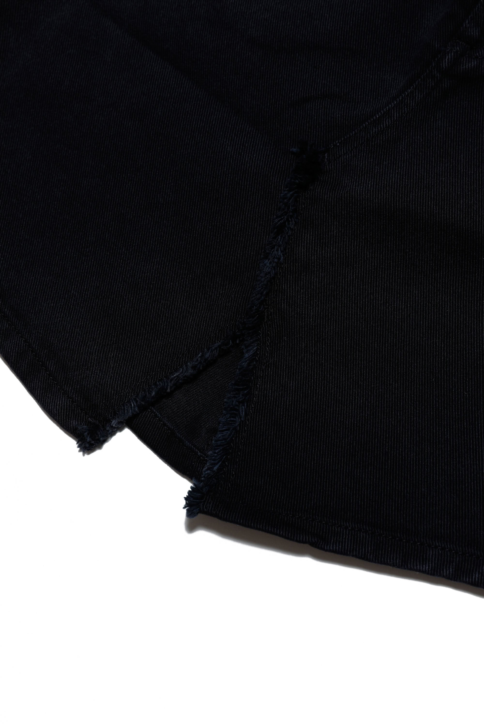 Jupe fendue à poches en denim - Black