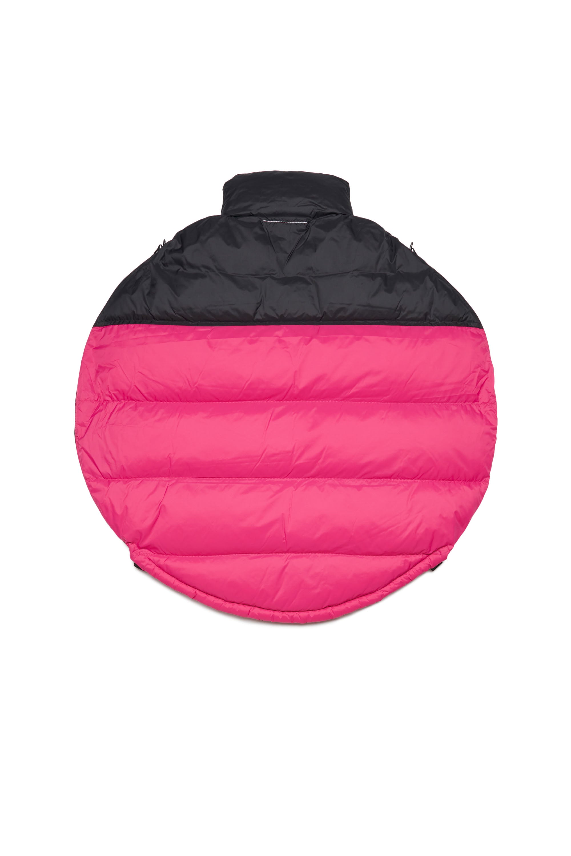Round quilted jacket with zip - Deep Pink