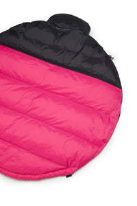 Round quilted jacket with zip - Deep Pink