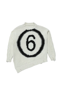 Pull à imprimé jacquard en laine - Off White
