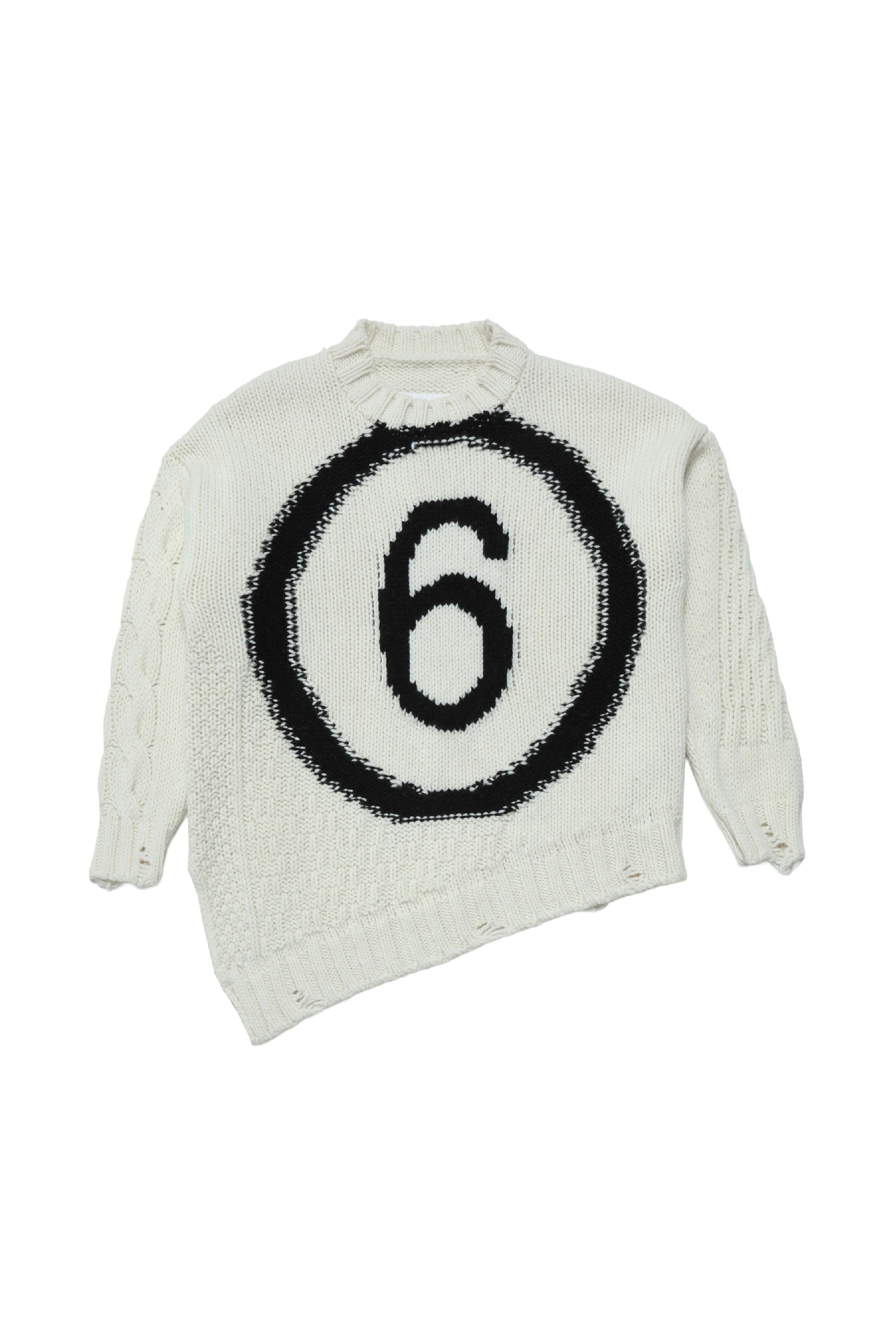 Pull à imprimé jacquard en laine - Off White