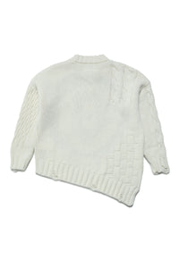 Pull à imprimé jacquard en laine - Off White