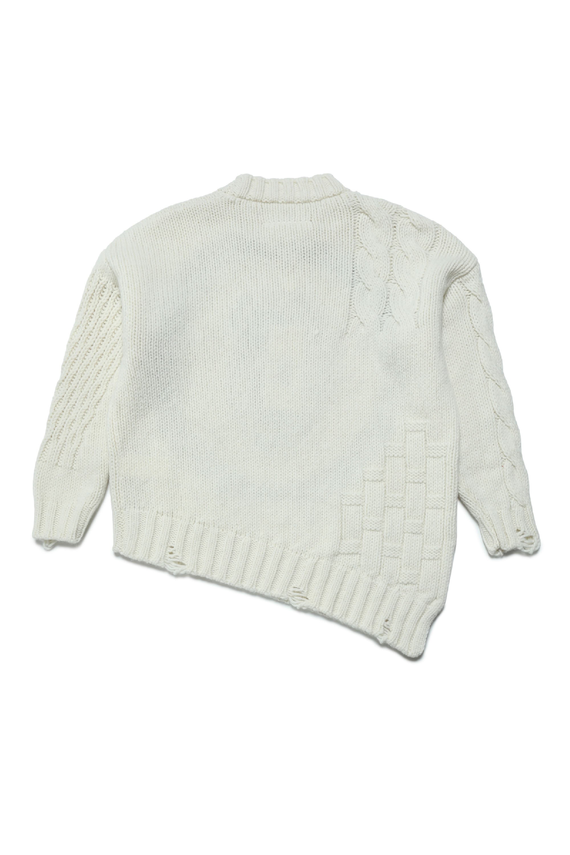 Pull à imprimé jacquard en laine - Off White