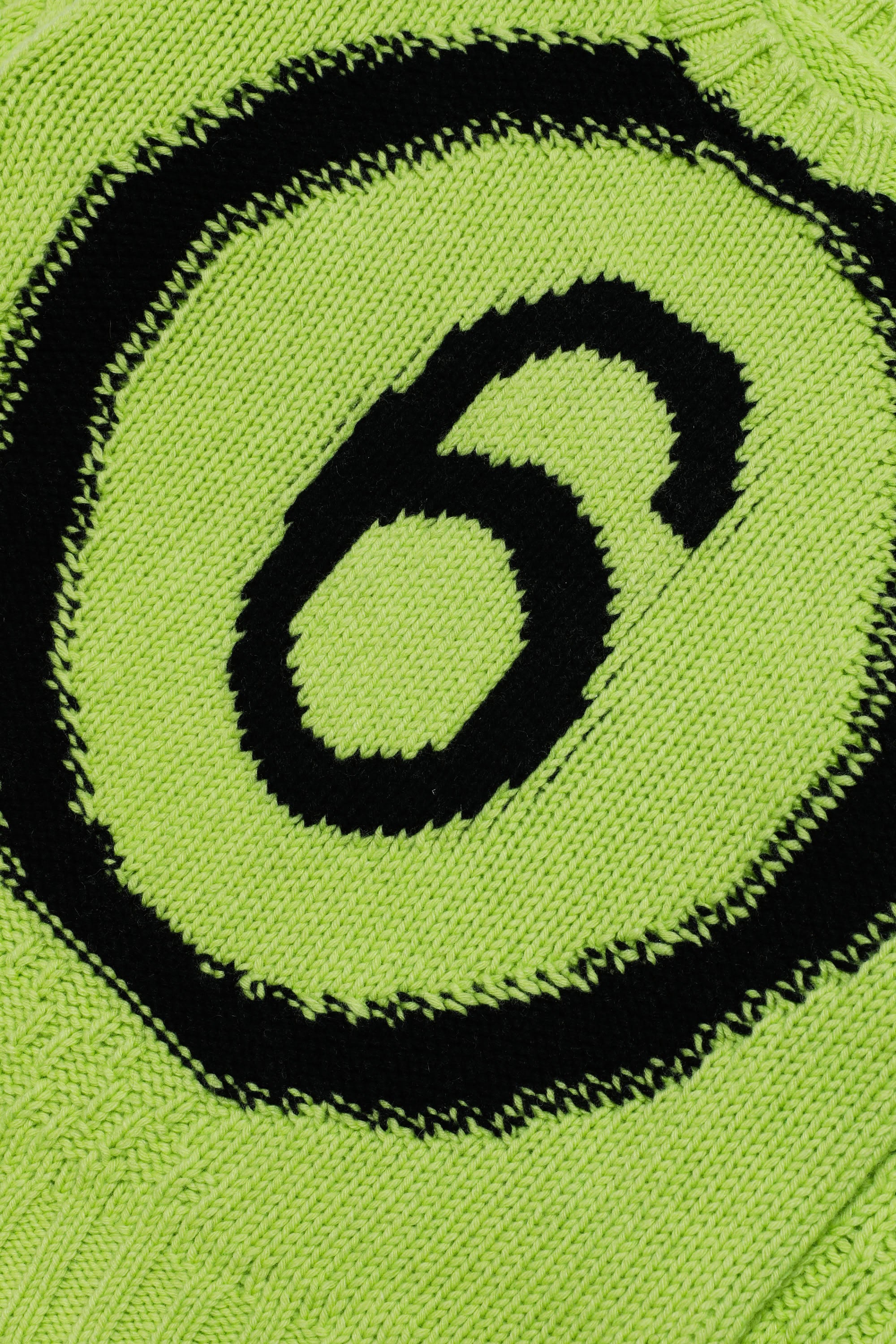 Wool jacquard print jumper - Slime Green