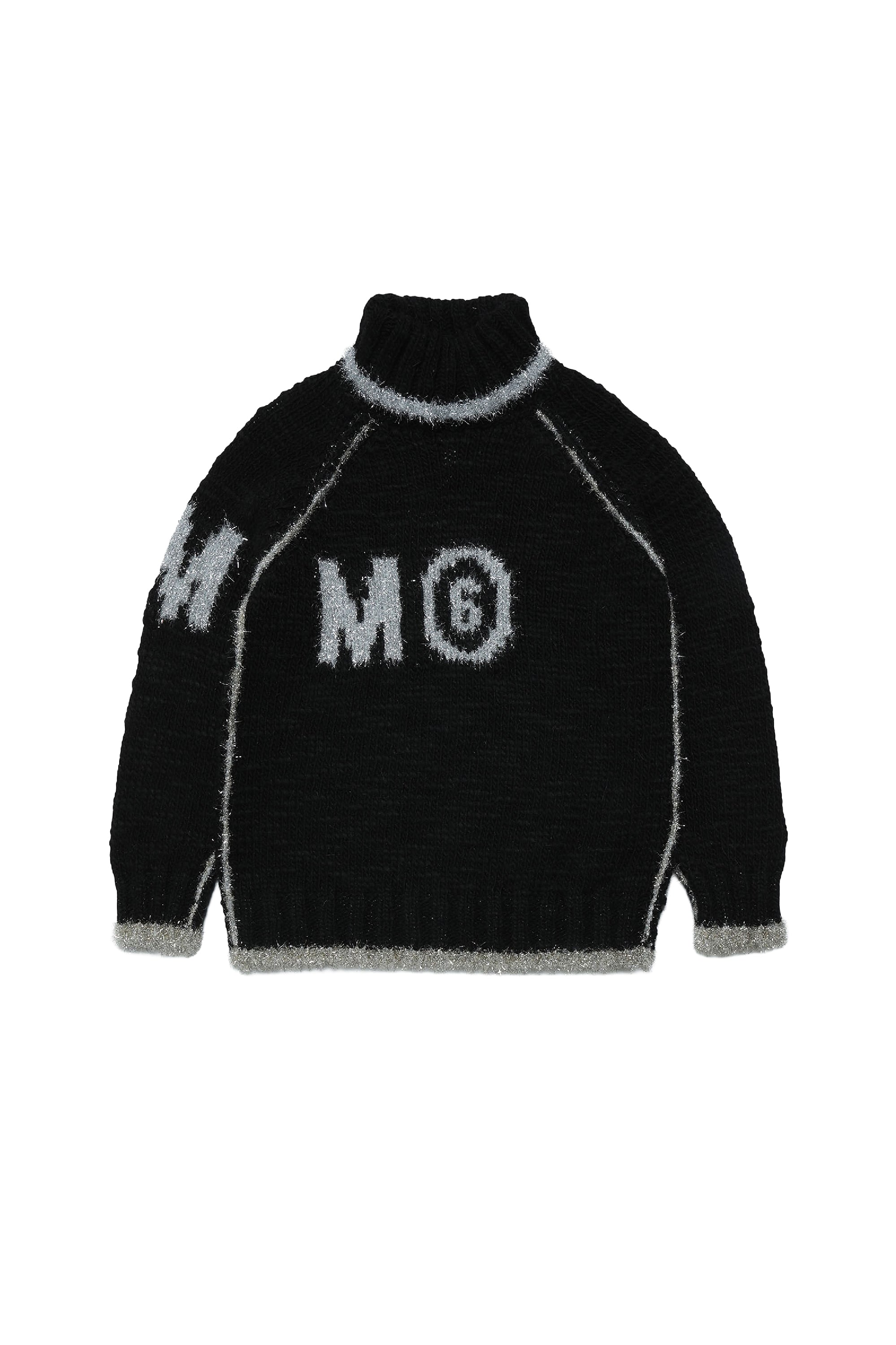 Pull à imprimé jacquard en laine mélangée - Black