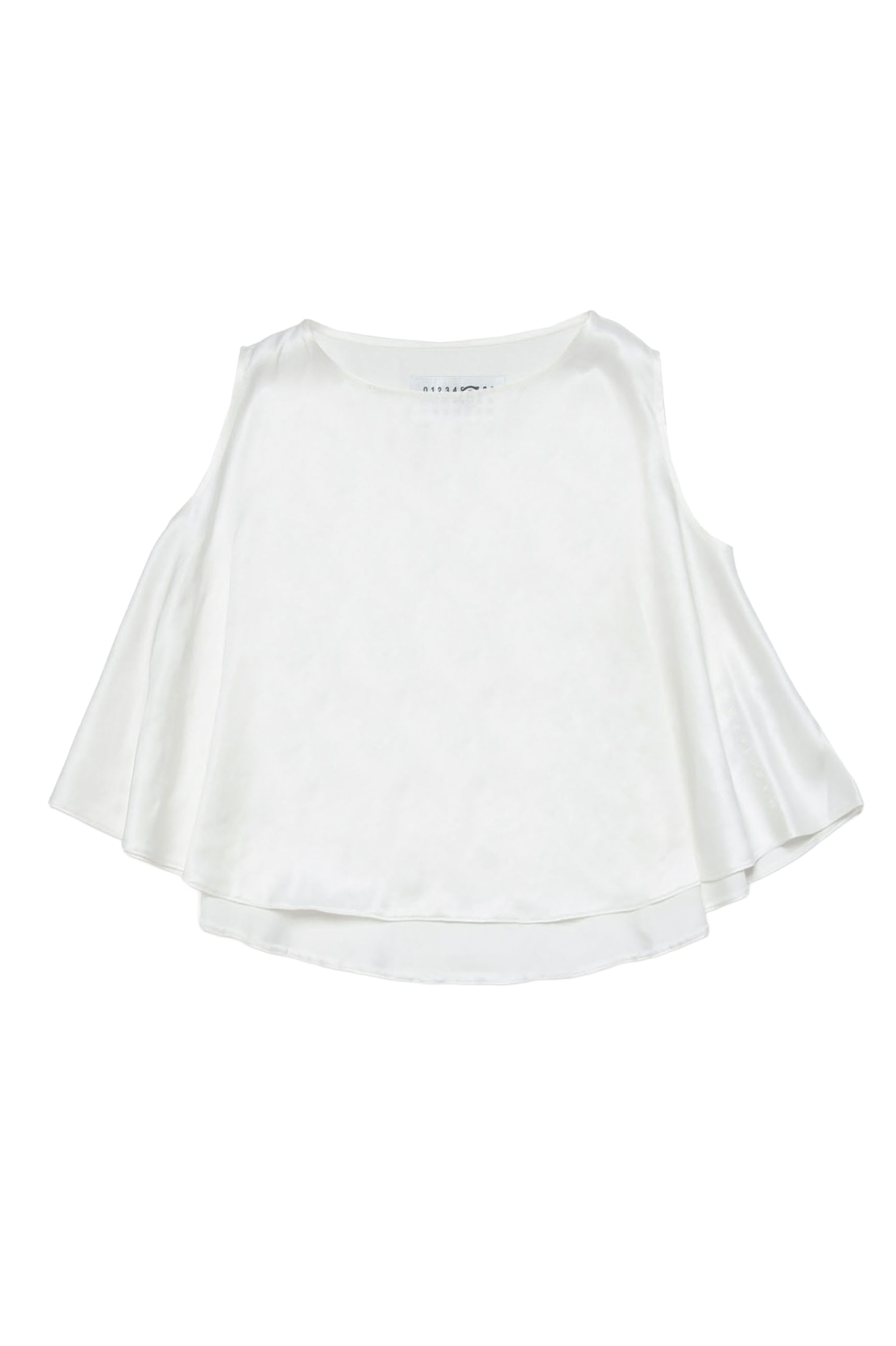 Blouse sans manche en satin - Off White