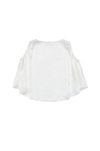 Blouse sans manche en satin - Off White