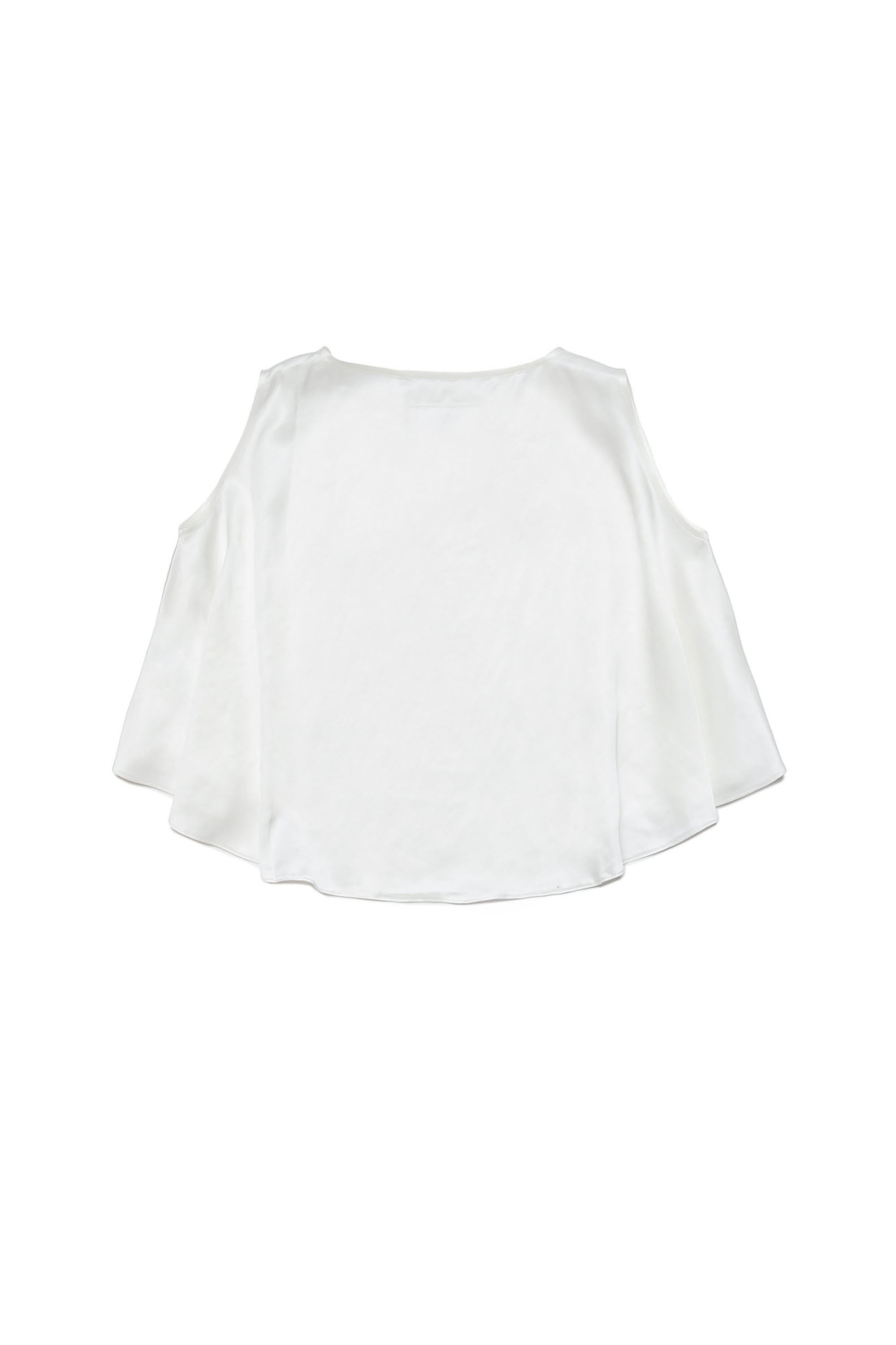 Blouse sans manche en satin - Off White