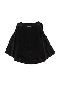 Blouse sans manche en satin - Black