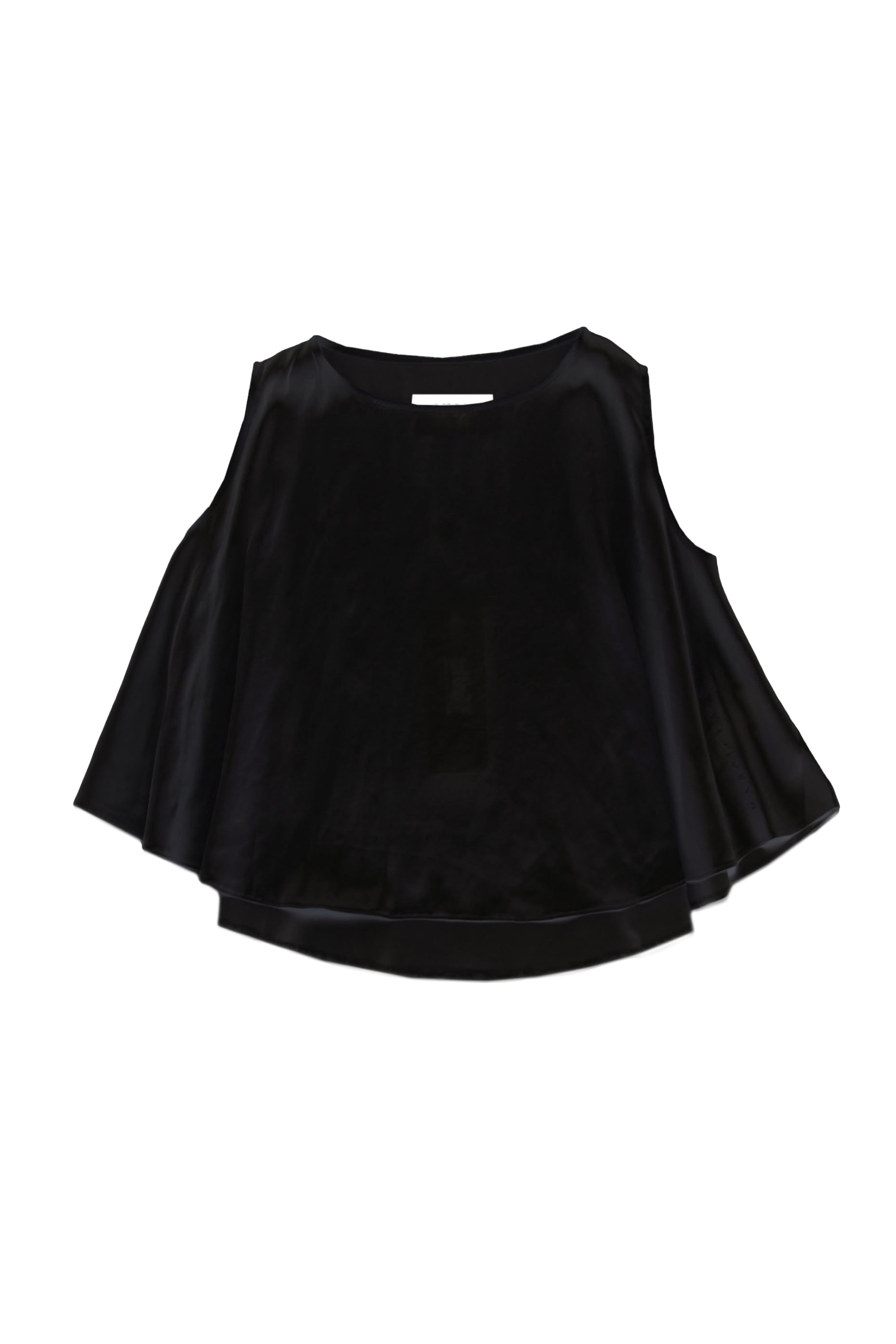 Blouse sans manche en satin - Black