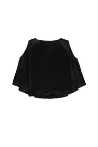 Blouse sans manche en satin - Black