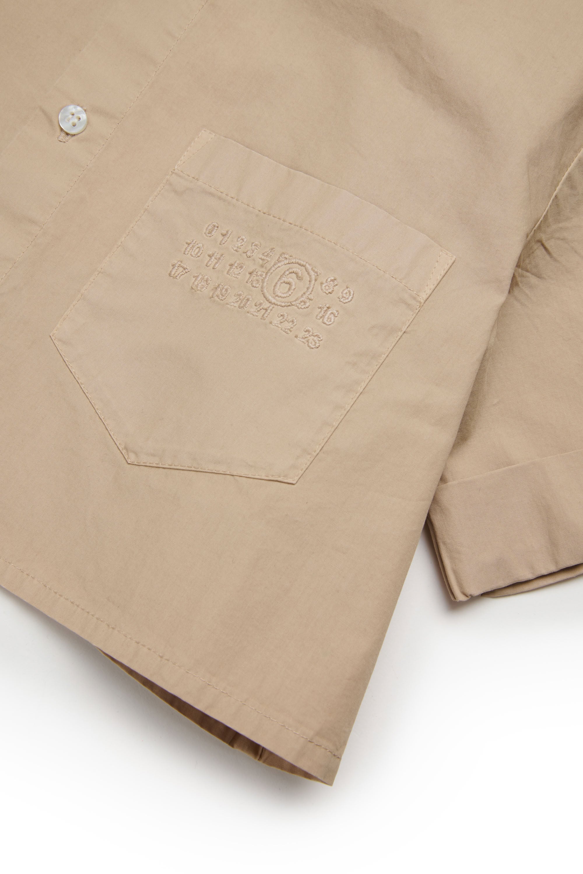 Short-sleeved button-down shirt - Dusty Taupe
