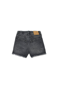Short à poches en denim - Black Denim