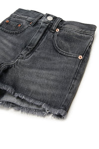 Short à poches en denim - Black Denim