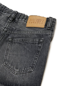 Short à poches en denim - Black Denim